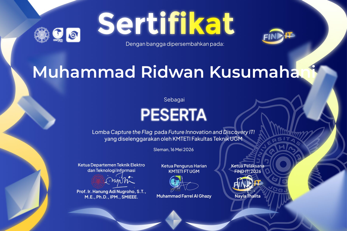Peserta Capture The Flag FIND IT! 2026